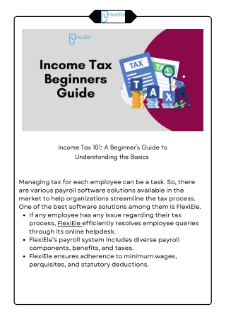 Income Tax 101: A Beginner’s Guide to Understanding the Basics