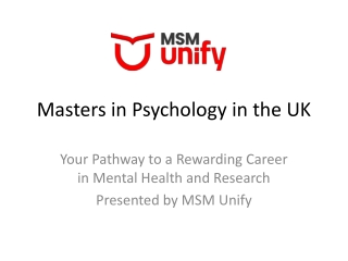 Top Specializations in Masters in Psychology UK