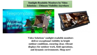 Sun Light readeble monitors