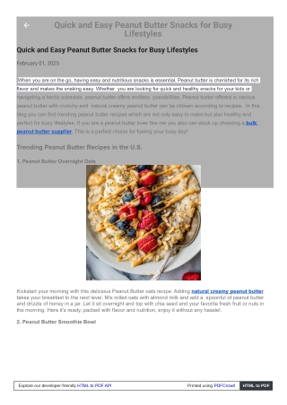 quick and easy peanut butter snacks for busy