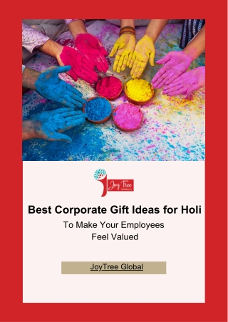 Curated Corporate Gift Ideas for Holi to Strengthen Employee Engagement