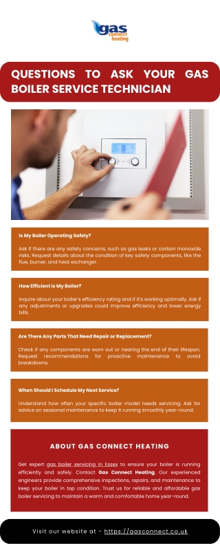 questions to ask your gas boiler service