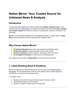 nation mirror your trusted source for unbiased