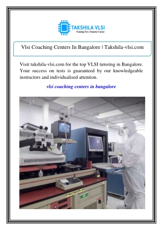 vlsi coaching centers in bangalore takshila vlsi