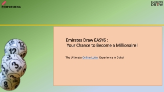 emirates draw easy6 your chance to become a millionaire