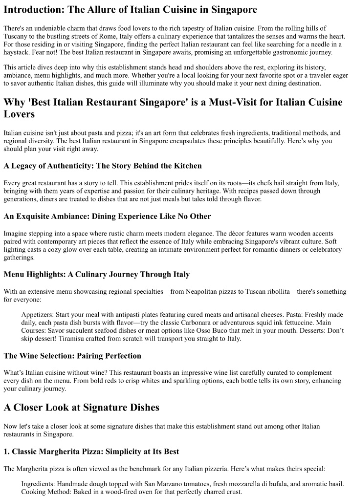 introduction the allure of italian cuisine