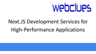 next js development services for high performance