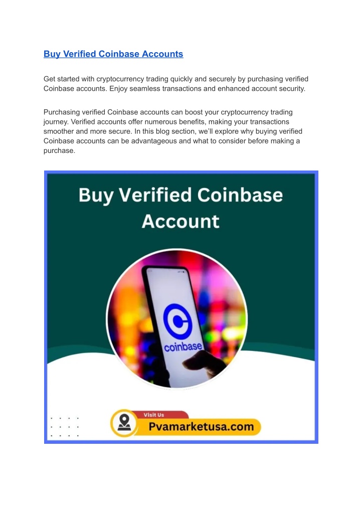 buy verified coinbase accounts