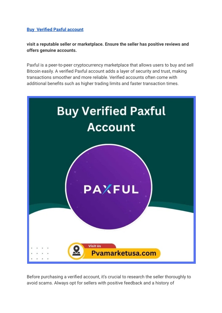 buy verified paxful account