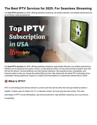 the best iptv services for 2025 for seamless