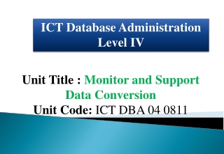 ict database administration level iv