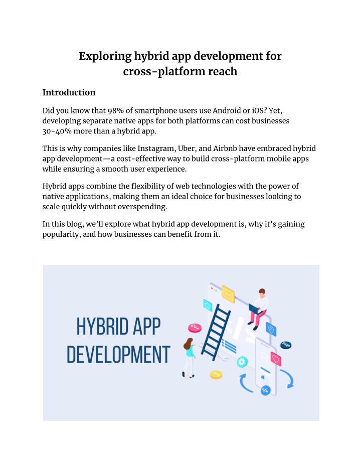 exploring hybrid app development for cross