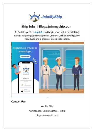Ship Jobs | Blogs.joinmyship.com
