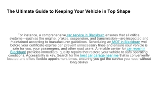 the ultimate guide to keeping your vehicle