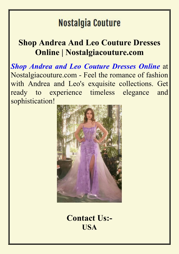 shop andrea and leo couture dresses online