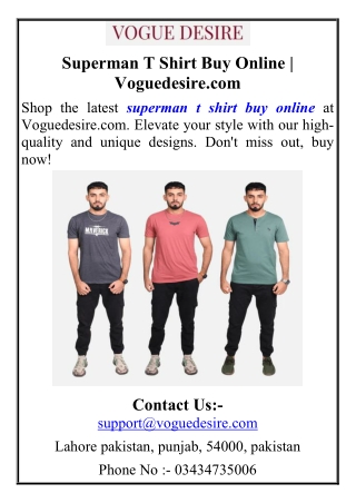 Superman T Shirt Buy Online  Voguedesire.com