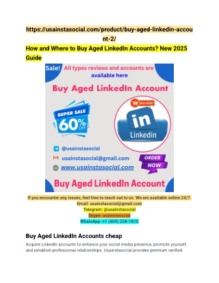 How and Where to Buy Aged LinkedIn Accounts_ New 2025 Guide