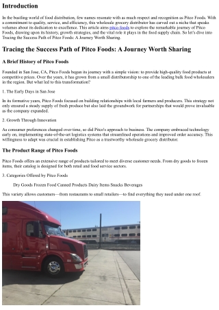 Tracing the Success Path of Pitco Foods: A Journey Worth Sharing