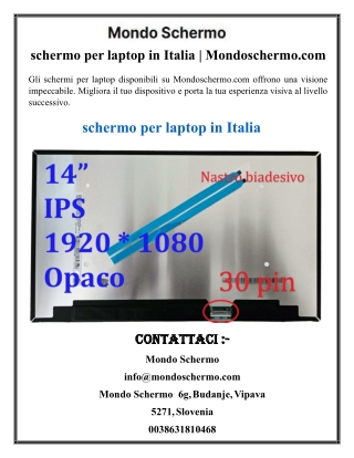 schermo per laptop in italia mondoschermo com