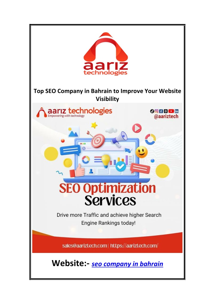 top seo company in bahrain to improve your