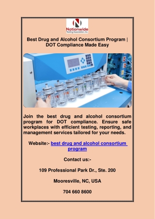 Best Drug and Alcohol Consortium Program | DOT Compliance Made Easy