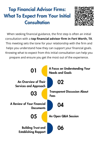 Top Financial Advisor Firms: What To Expect From Your Initial Consultation