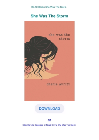 READ Books She Was The Storm