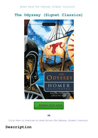 Books Read The Odyssey (Signet Classics)