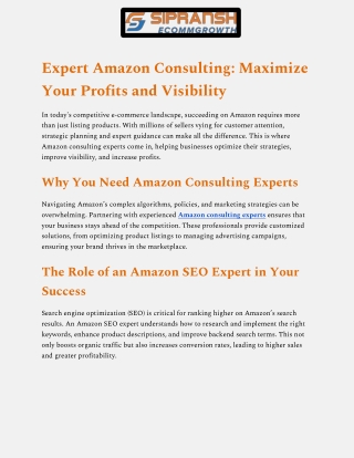 Grow Your Business with Amazon Consulting Experts