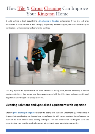 how tile grout cleaning can improve your kingston