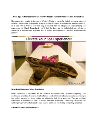 Best Spa in Mahabaleshwar_ Your Perfect Escape for Wellness and Relaxation