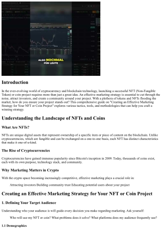 “Creating an Effective Marketing Strategy for Your NFT or Coin Project”