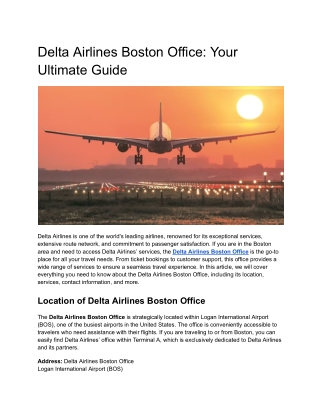 Delta Airlines Boston Office