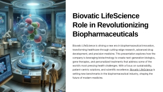 biovatic lifescience role in revolutionizing