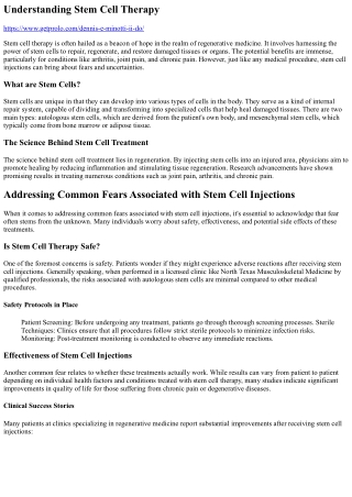 understanding stem cell therapy