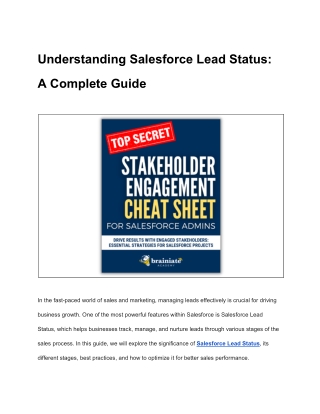 Understanding Salesforce Lead Status_ A Complete Guide