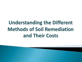 Understanding the Different Methods of Soil Remediation and Their Costs