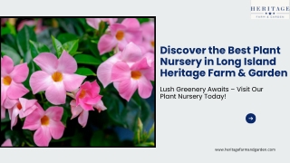 Discover the Best Plant Nursery in Long Island—Heritage Farm & Garden