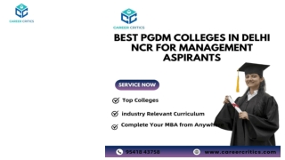 Best PGDM Colleges in Delhi NCR for Management Aspirants