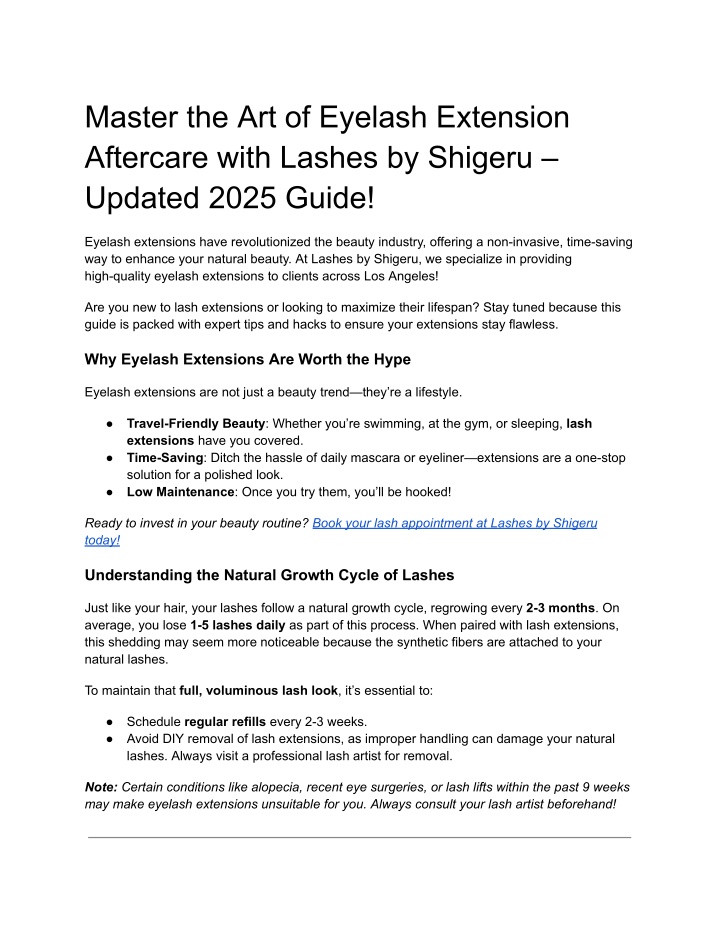 master the art of eyelash extension aftercare