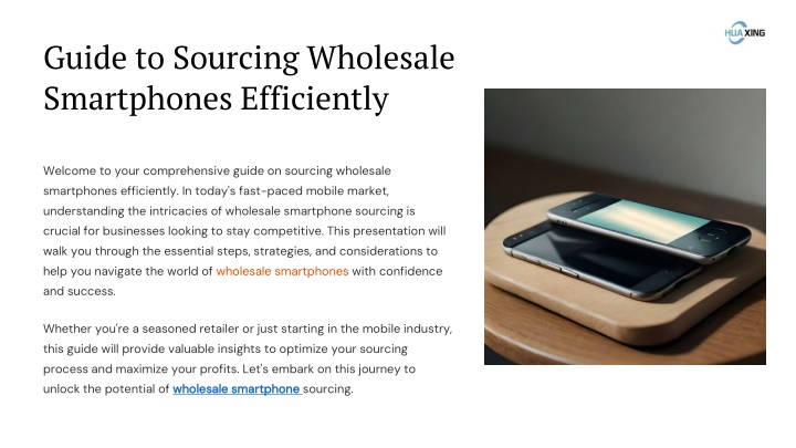 guide to sourcing wholesale smartphones