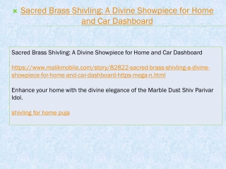 Sacred Brass Shivling: A Divine Showpiece for Home and Car Dashboard
