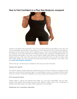Chic Plus Size Bodycon Jumpsuit – Chic Family Clothing