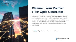 Clearnet-Your Premier Fiber Optic Contractor