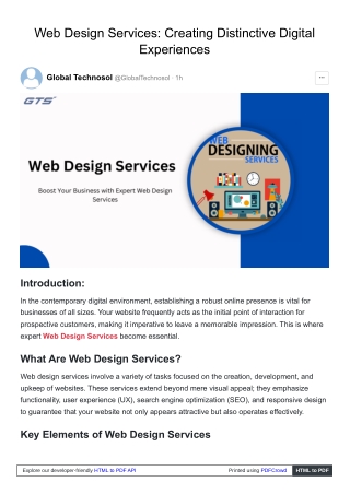 web design services creating distinctive digital
