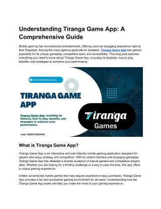 understanding tiranga game app a comprehensive