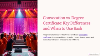 Convocation vs. Degree Certificate: Key Differences and When to Use Each