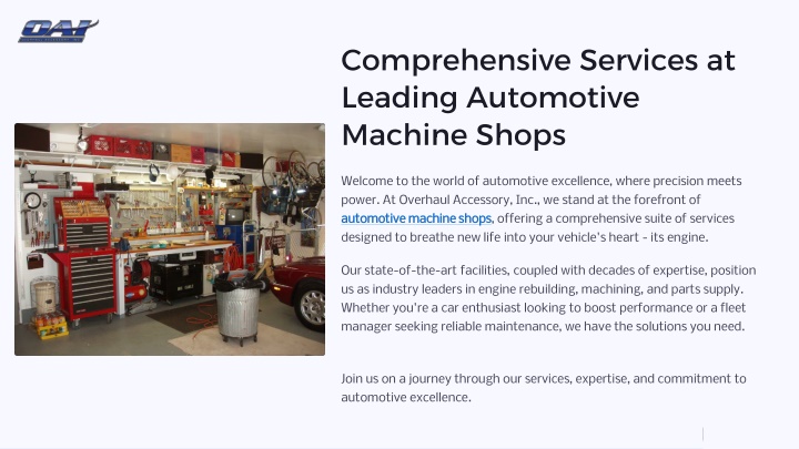 comprehensive services at leading automotive