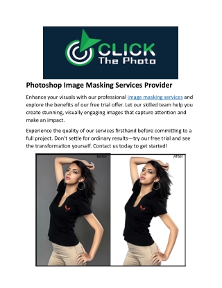 Photoshop Image Masking Services Provider