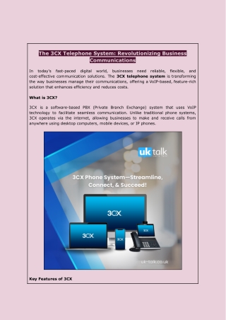 the 3cx telephone system revolutionizing business